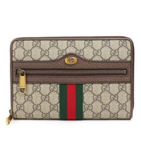 Gucci Ophidia GG Supreme Bag Ebene Brown Web Crossbody Wallet GG - Picture 1 of 13